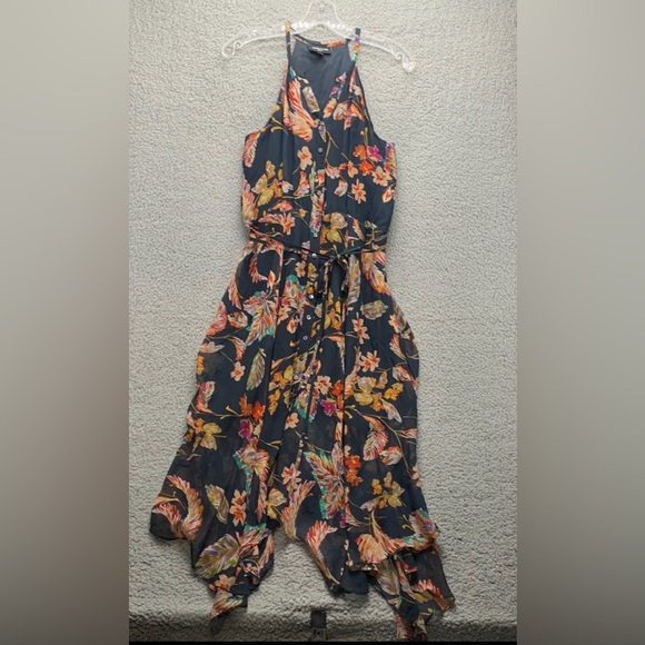 Warehouse Silk Romper Women’s Size‎ US 6 Floral Sleeveless UK 10 Boho Vacation - Picture 1 of 15